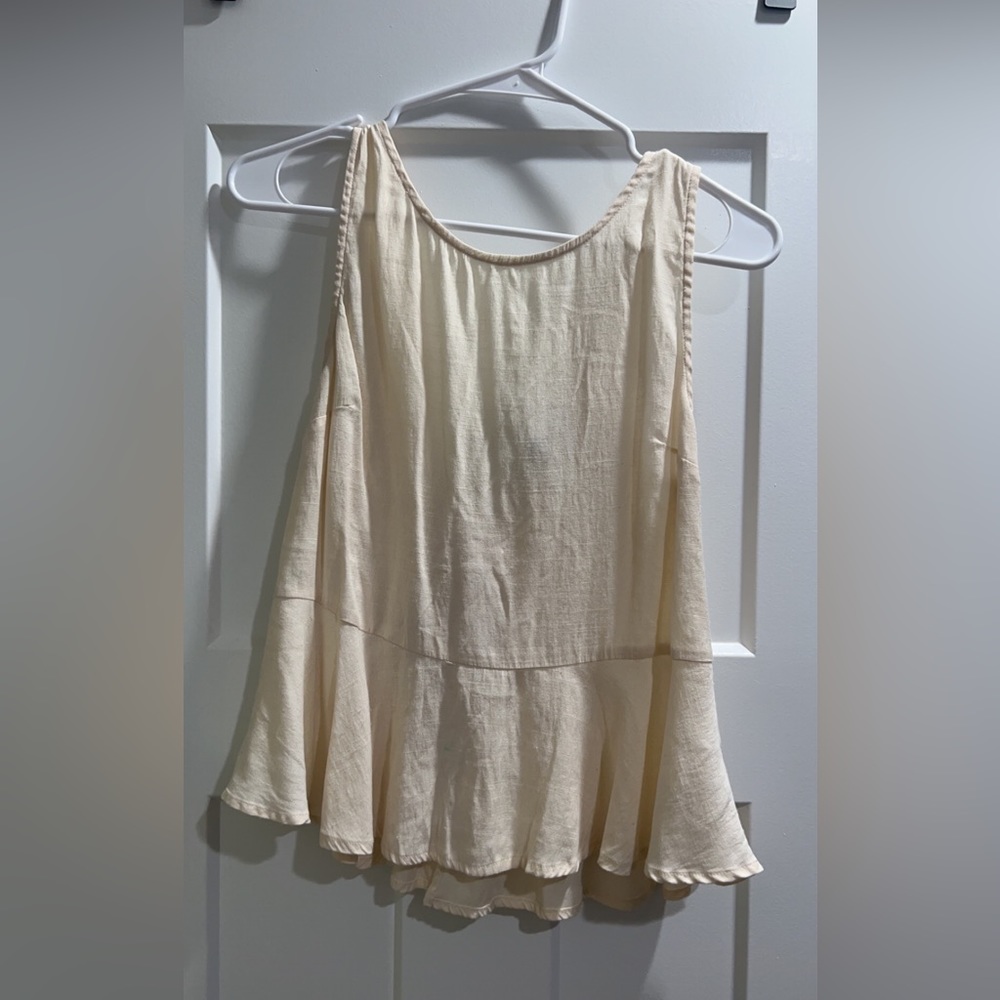 Lulus Beige Tie Back Tank Top